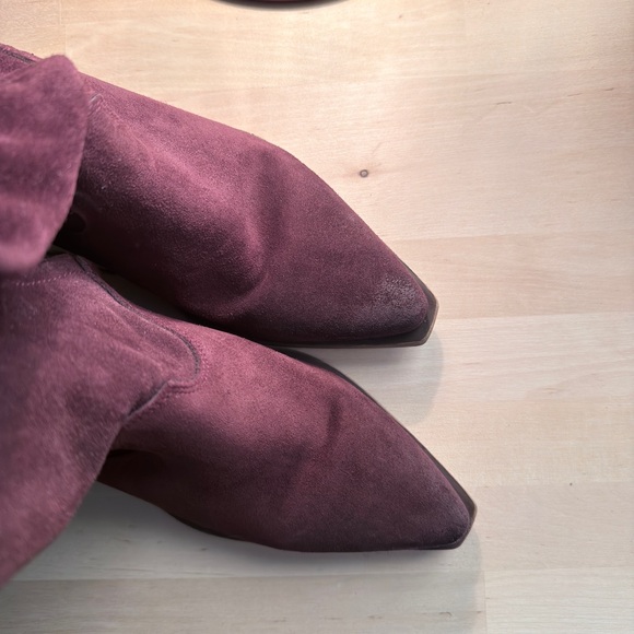 Sundance Burgundy Suede Slouch Western Cowboy Boots Women size 39 - Picture 3 of 12